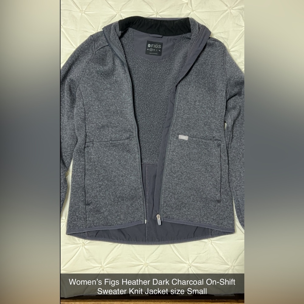 Women’s Figs Heather Dark Charcoal On-Shift Knit Jacket